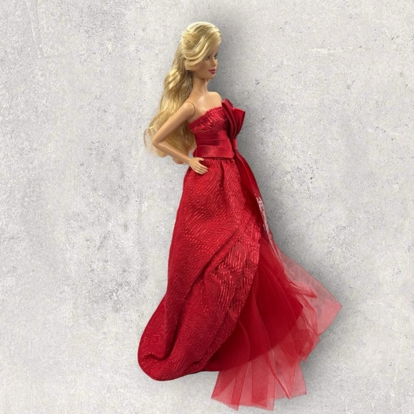 Holiday Barbie Red Formal Ballroom Dress Evening Gown 2012 Strapless No Doll - Picture 4 of 6